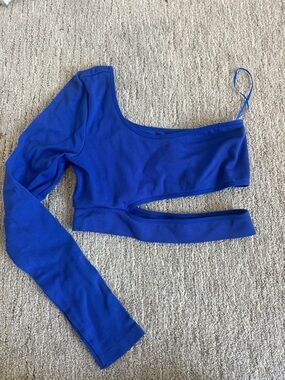 Garage One-Shoulder Cutout Crop Top